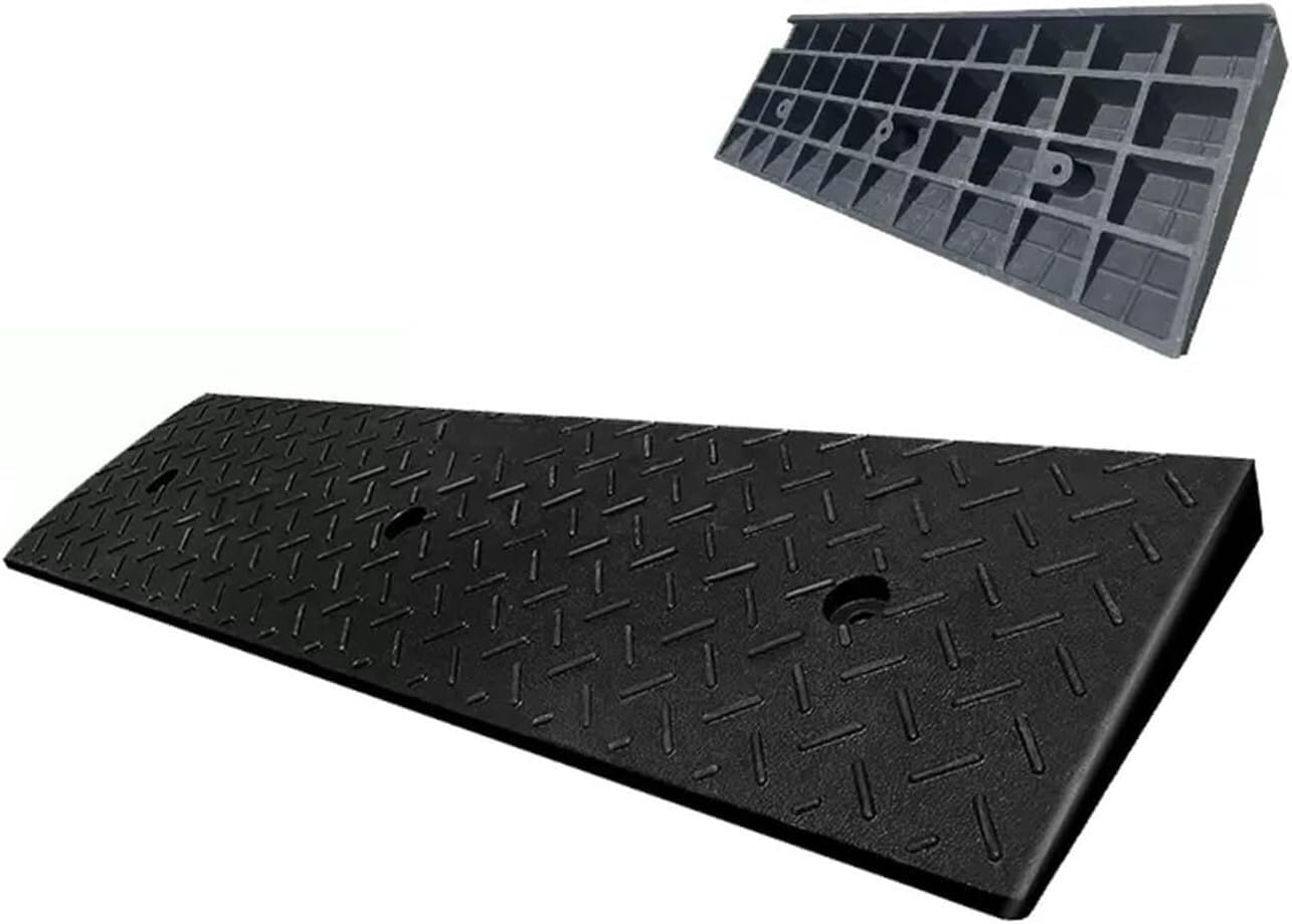Schody rampowe Przenośne rampy krawężnikowe Plastikowe rampy krawężnikowe do podjazdów, ramp załadunkowych, chodników i samochodów(98x22x7cm)