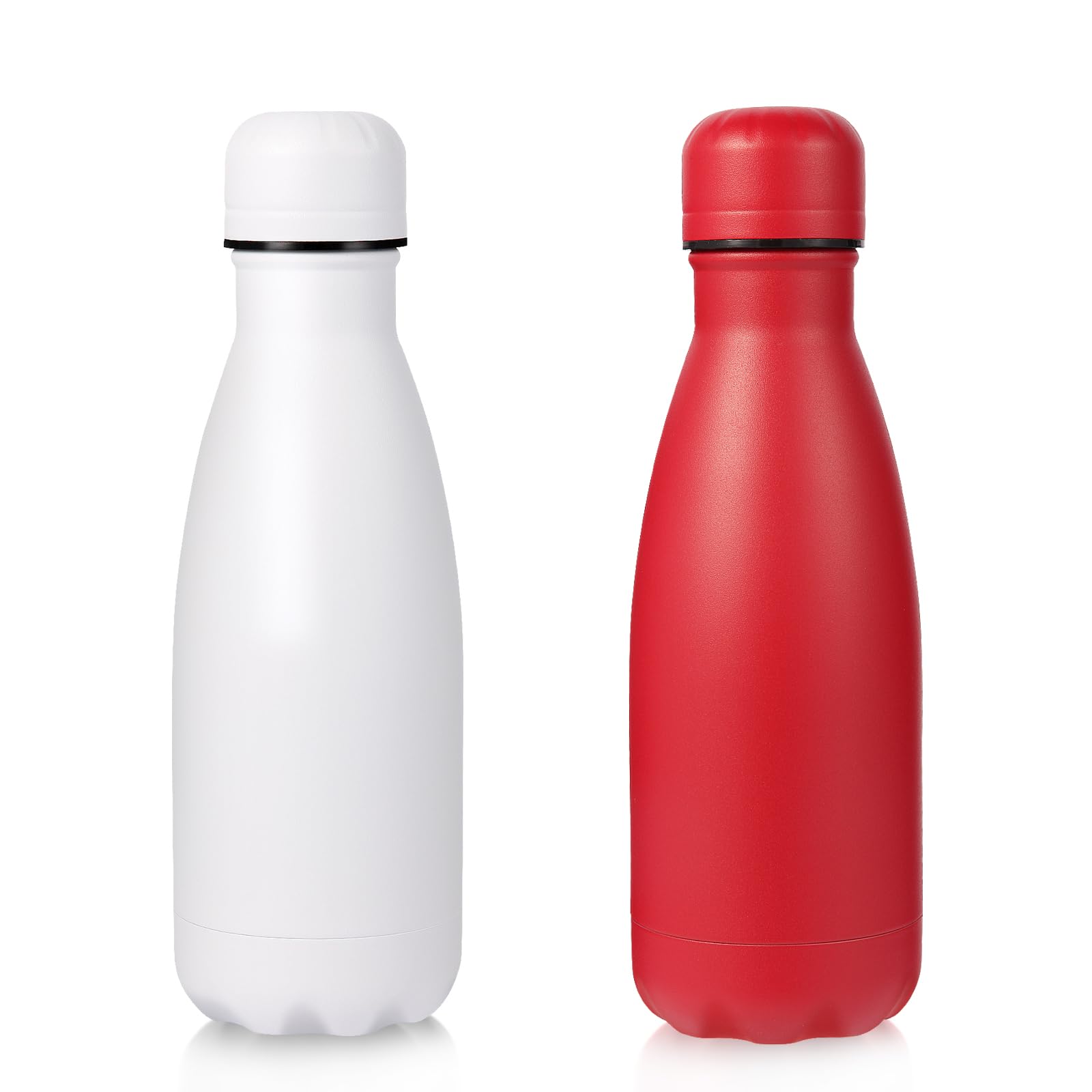 Volhoply 350ml/12oz Small Water Bottle Stainless Steel, BPA Free Insulated Water Bottles, Double Wall Cola Shape Flask, Keeps Cold 24 Hours and Hot 12 Hours for Kids Handbag (Assort Color,2)