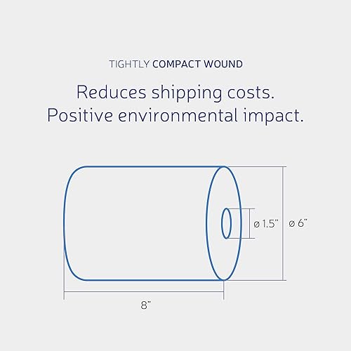 Miniatura 4 de EZ-Pull Premium - Rollo de toalla de mano de 1 capa, certificado FSC, recicladoblanco, 6 rollos x 600 pies, núcleo universal de 8.0 x 1.5 pulgadas,