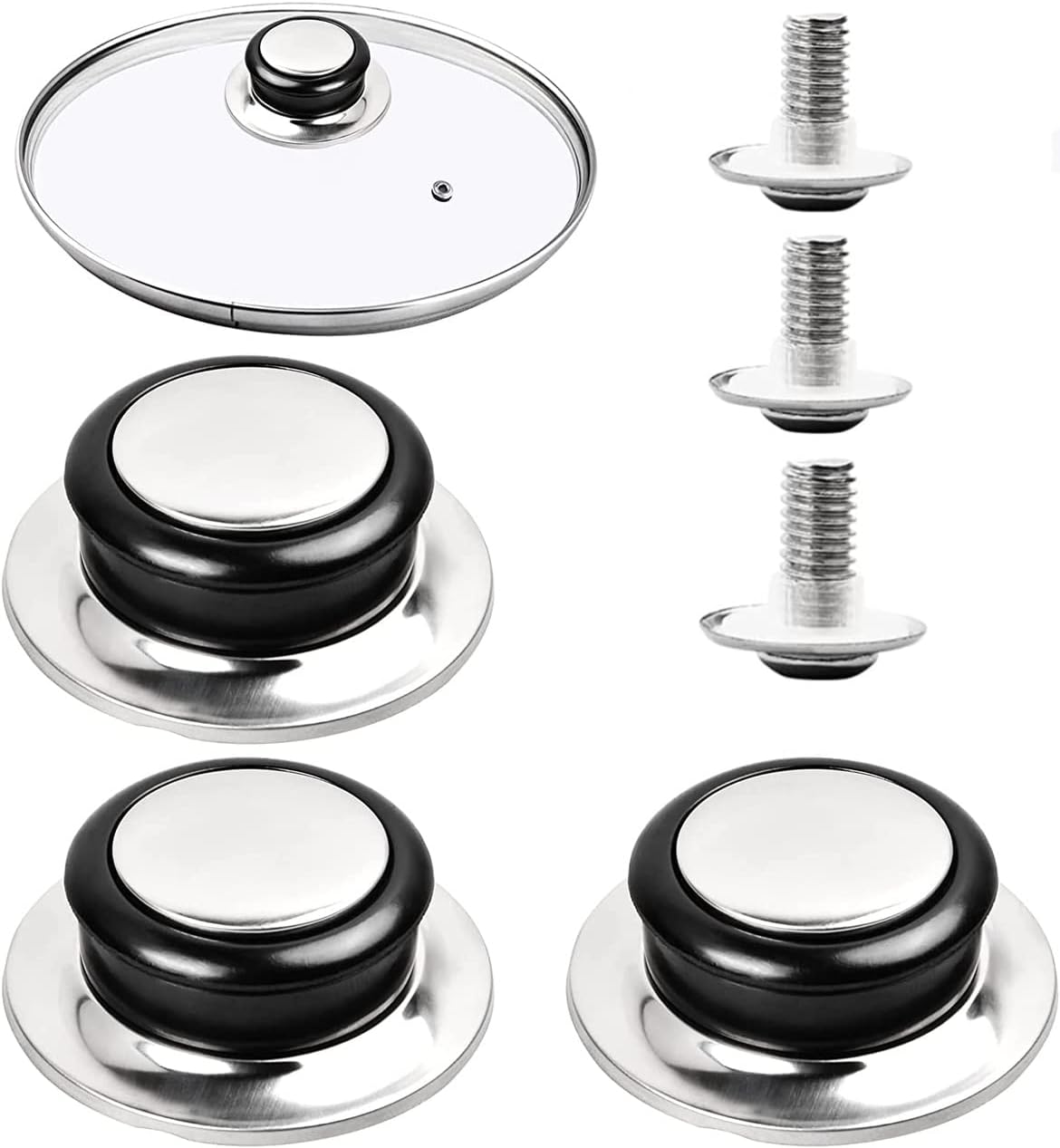 3Pcs Pot Lids Handle, HeatResistant Cooking Pot Pan Lids Button