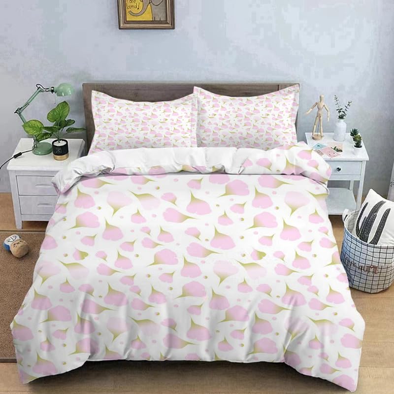 Funda nórdica 155x220cm transpirable de microfibra 110g/㎡ muy suave rosa