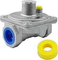 MENSI 3/4" Adjustable Natural Gas Propane Pressure Regulator, 200K BTU CSA Certified for Commercial Stoves & Ranges