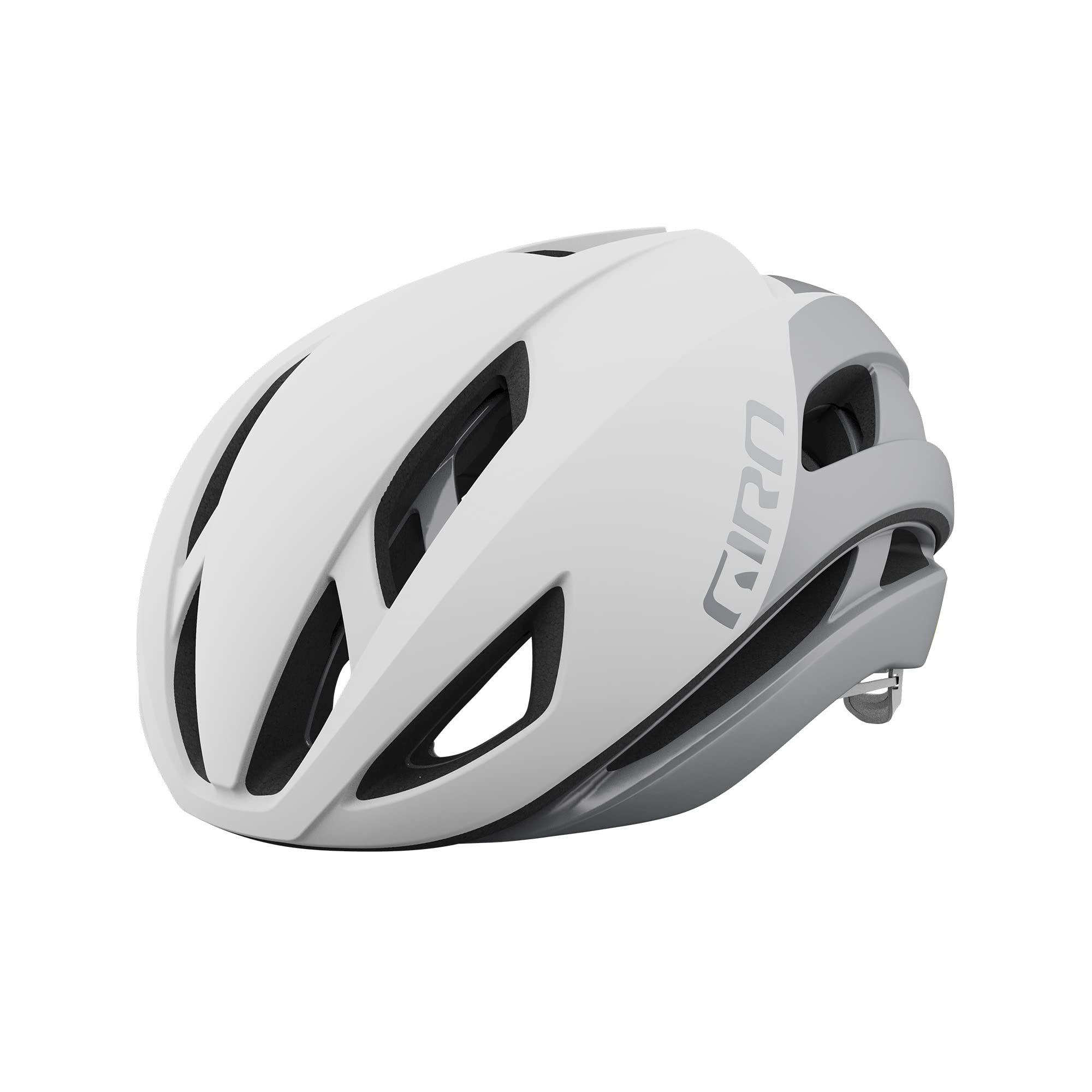 Giro Eclipse Spherical Adult Road Cycling Helmet - Matte White/Silver, Medium (55-59 cm)