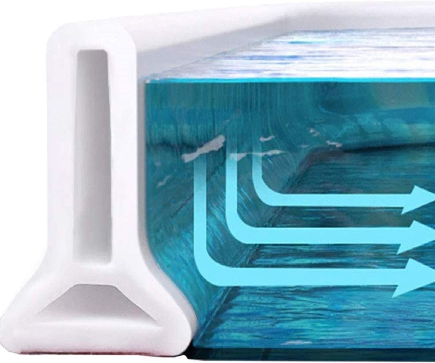 TAOQILE Collapsible Frameless Shower Water Dam Barrier Silicone Shower Threshold Water Stopper，Stay Dry Retainer for Wet and Dry Separation (White,80 cm)
