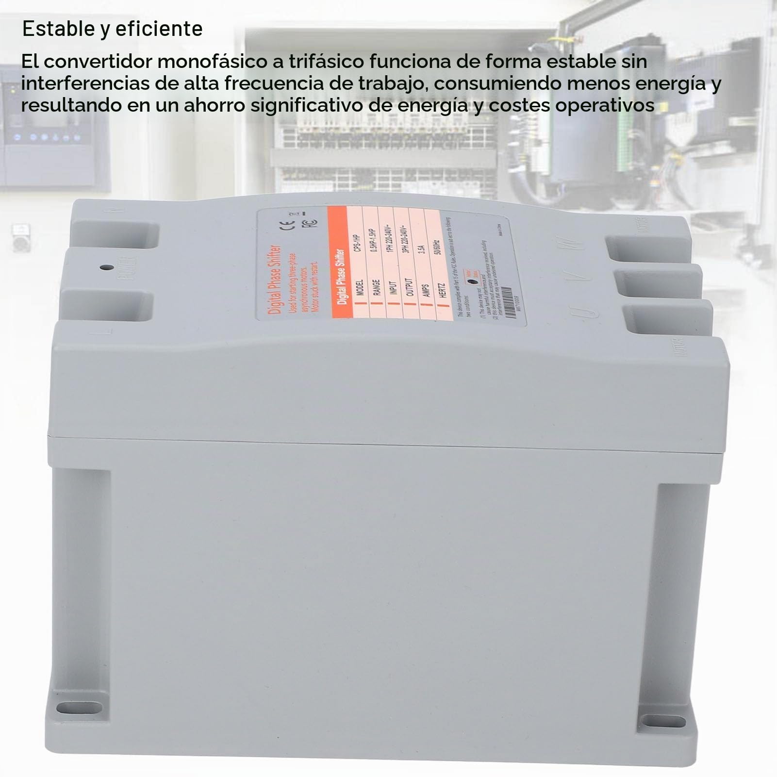 Srliya Convertidor de Fase Digital Convertidor Monofásico a Trifásico Desplazador de Fase Digital Industrial para Uso Residencial y Comercial