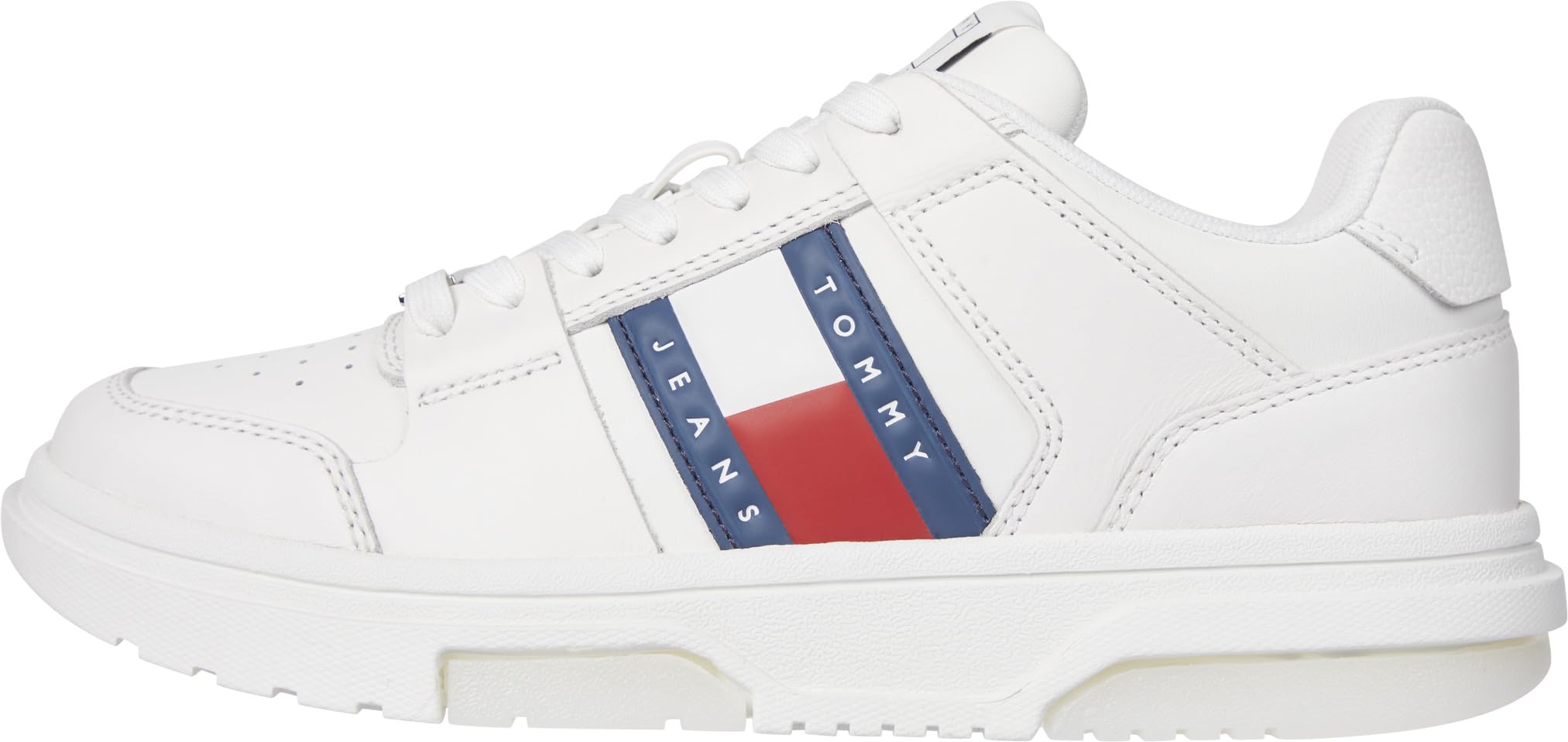 TOMMY JEANS Women's The Brooklyn ESS EN0EN02783 Low Top, White (Ecru), 3.5 UK