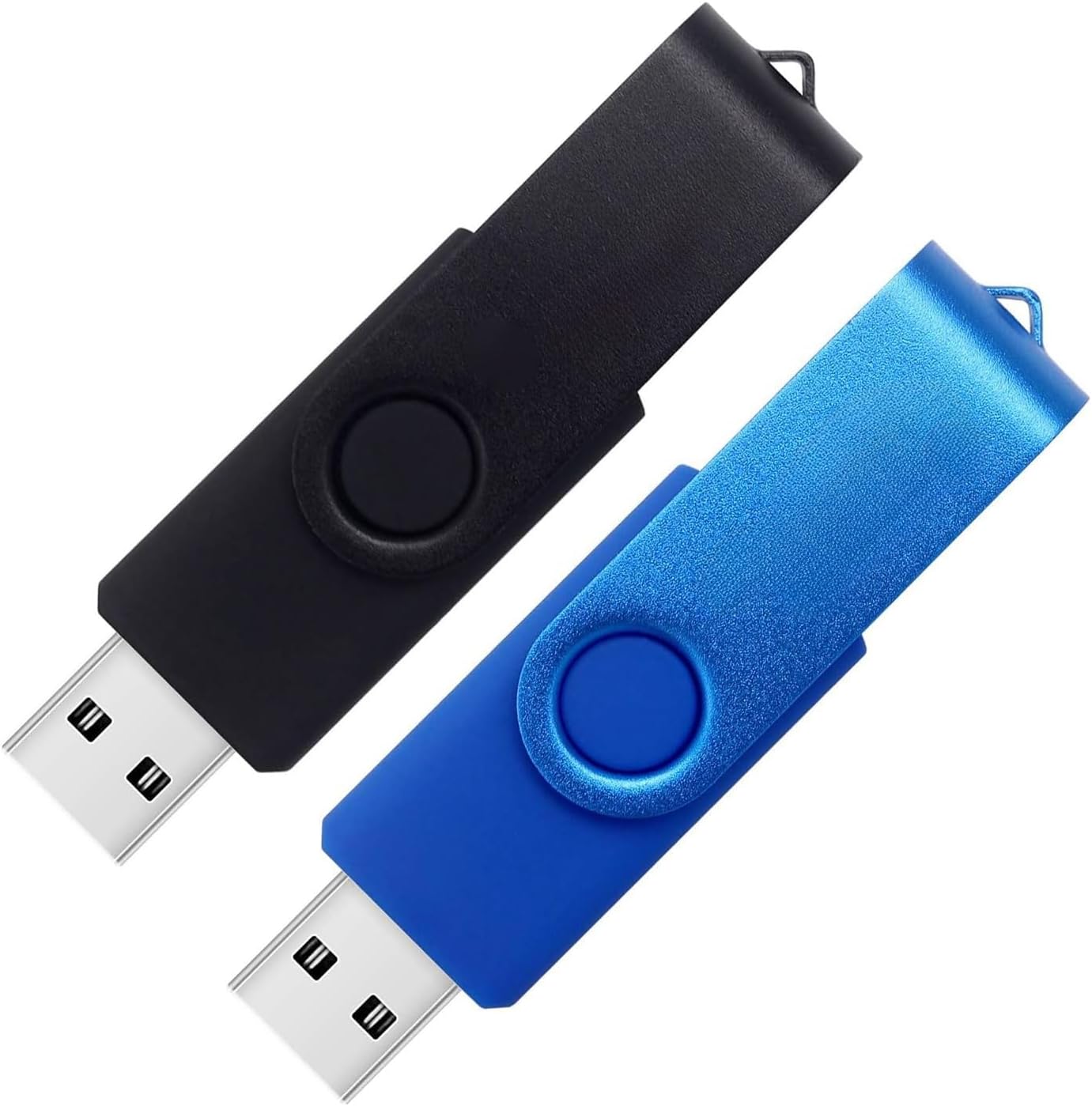 2 Pack 512MB 2.0 High Speed USB Flash Drives with LED Light SUNKANGKIE Ultra Thumb Drives USB Memory Stick Jump Drive pendrive USB Storage（Black Blue 2 Pack 512MB