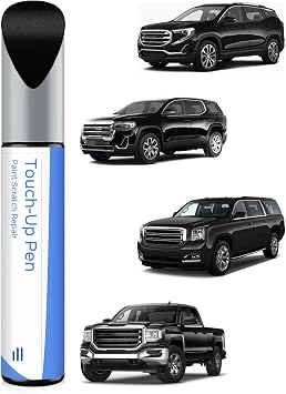 Black 41/41C/WA8555/GBA/20/WA848 Touch Up Paint Exact-Match Compatible with GMC Car Paint Scratch Repair Kit Automotive Paint Pen Professional Automotive Paint Pen for Scratches, Chips & Nicks