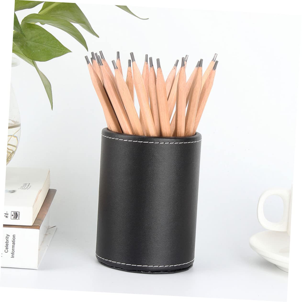 Cabilock 3pezzi Portapenne Pelle Per Scrivania Organizer Per Occhiali e Penne Design Elegante e Funzionale Accessorio Versatile Per Ufficio e Studio Realizzato Facile Da Pulire e Resistente