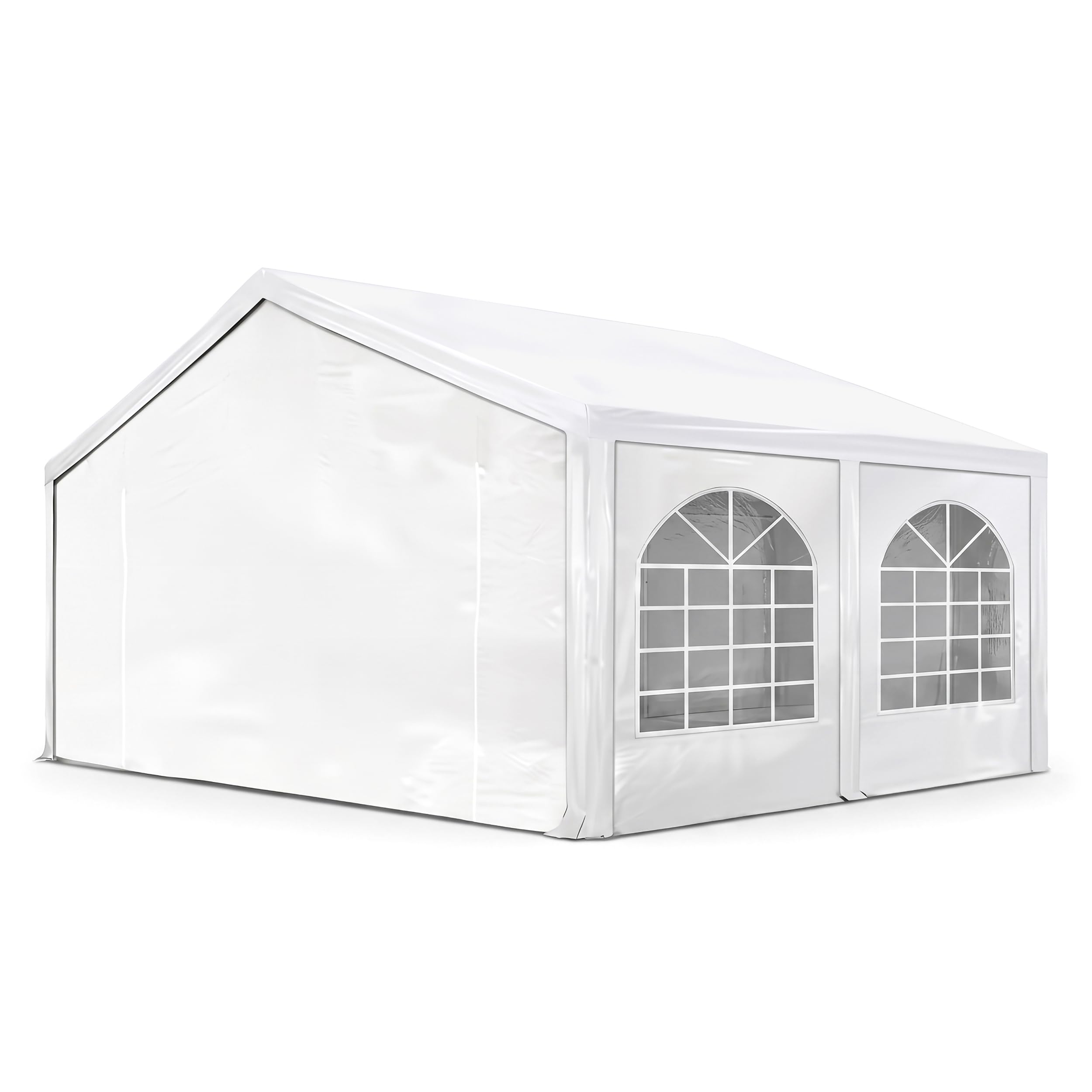 TOOLPORT Hochwertiges Partyzelt 5x5 m Pavillon Zelt ca. 240g/m² PE Plane Gartenzelt Festzelt Wasserdicht weiß