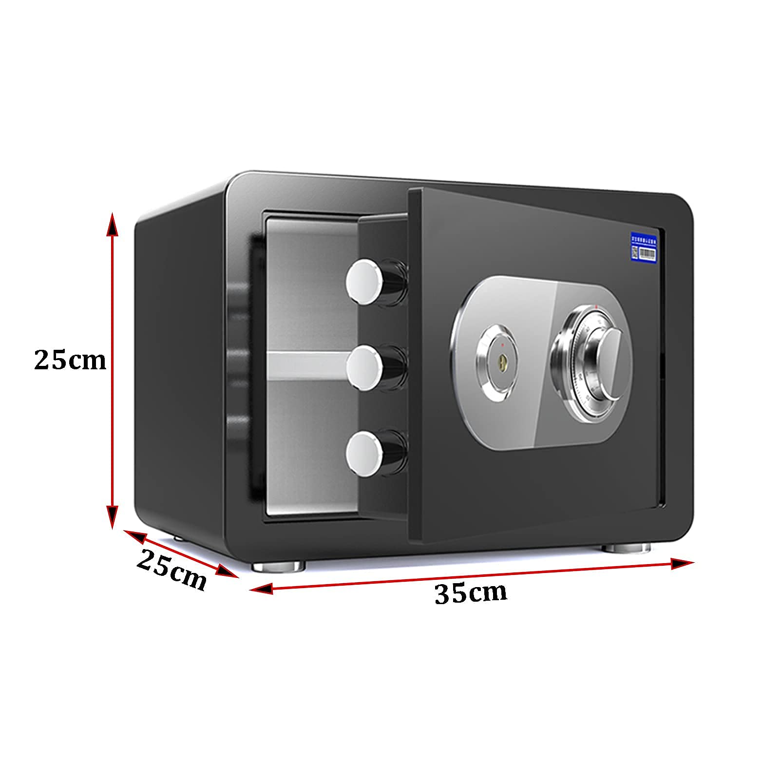 Sejfy, Sejf, Kabina Passwor Loc Safet Stee Storage(Black)
