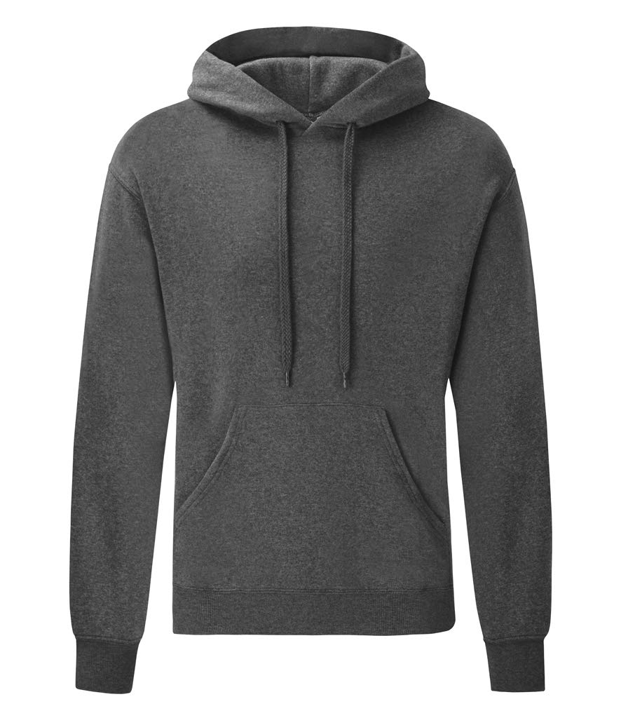 Fruit Of The Loom Men's Dark Heather Grey Classic Hooded Sweatshirt