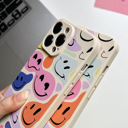 Miniatura 3 de KERZZIL Elegante funda de teléfono con diseño de amor sonriente compatible con iPhone 11 Pro Max, fundas femeninas de silicona líquida suave, funda