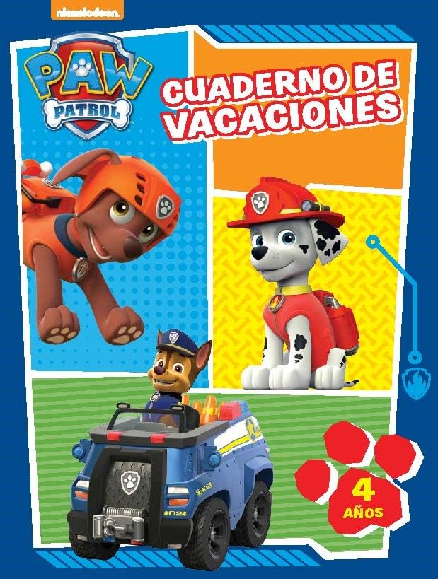 Paw Patrol | Patrulla Canina. Cuaderno de vacaciones - Cuaderno de vacaciones (4 años) (Nickelodeon)