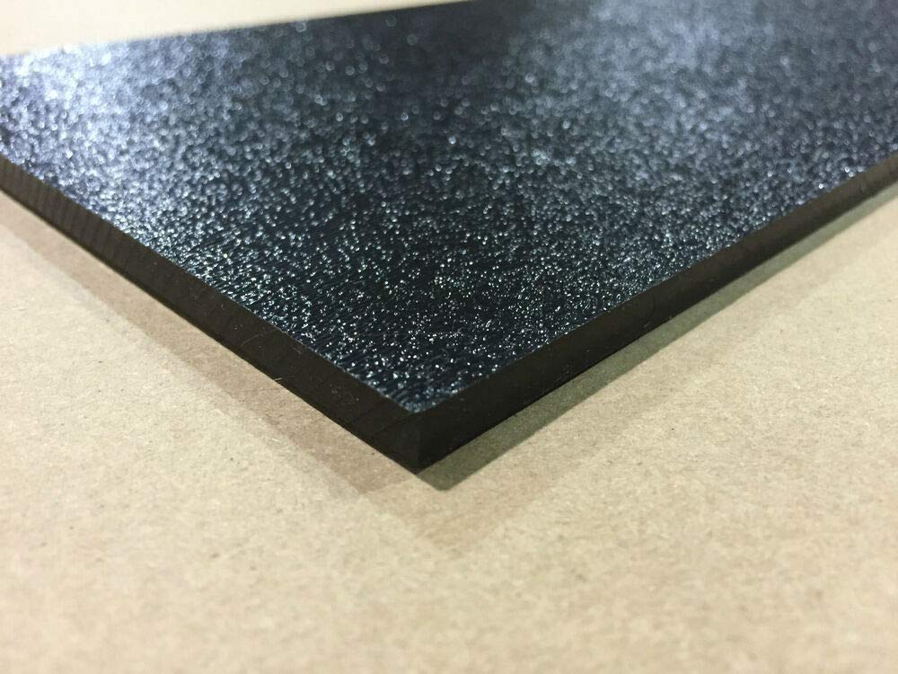 ABS Black Plastic Textured 1 Side Vacuum Forming Sheet - 1/8" x 8" x 12" .125"
