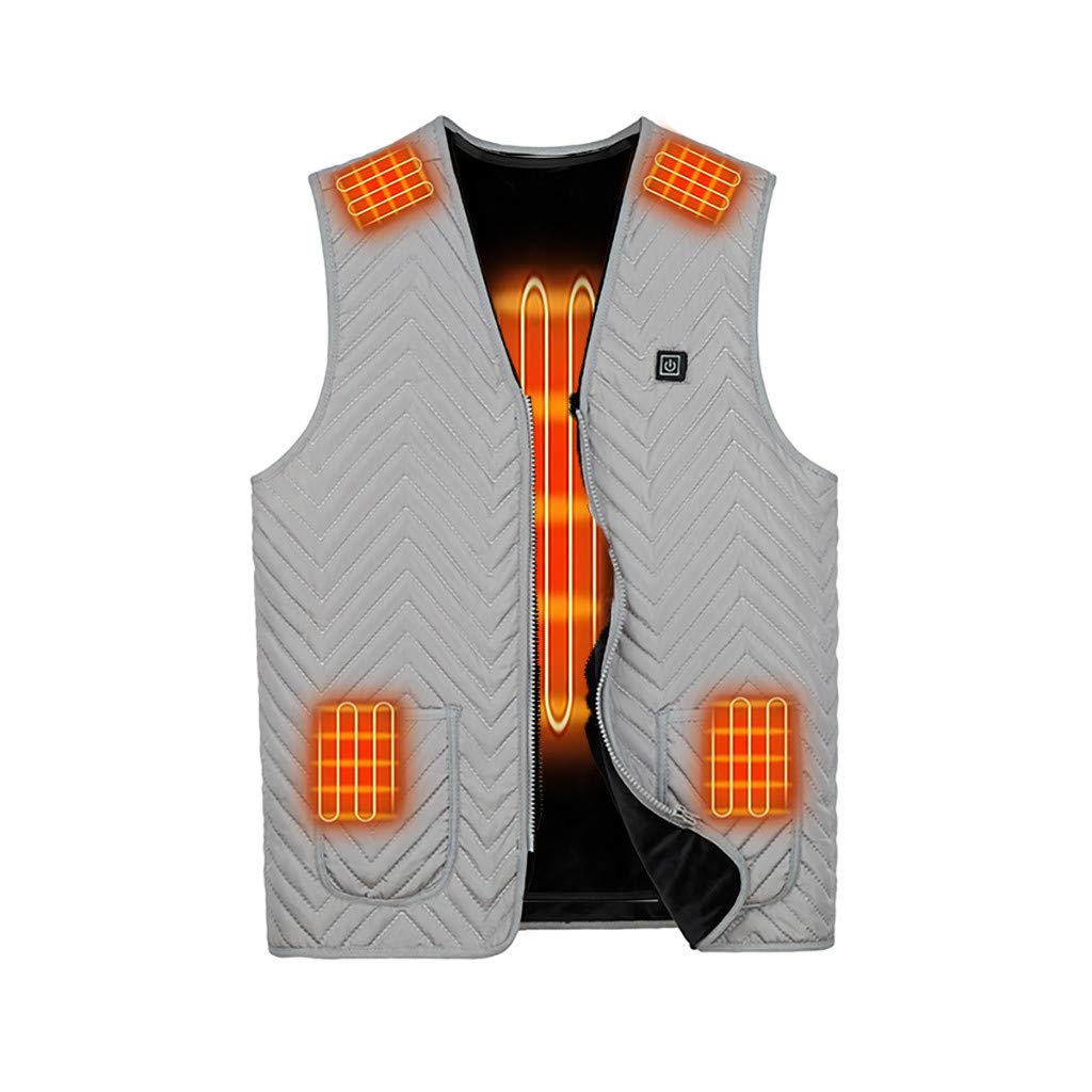 Gilet Chauffante Homme, Gilet Chauffant Avec 4 Zones