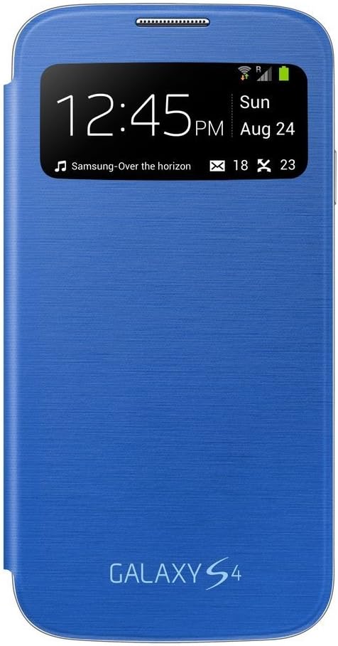 Samsung Galaxy S4 S-View Flip Cover Folio Case (Light Blue)