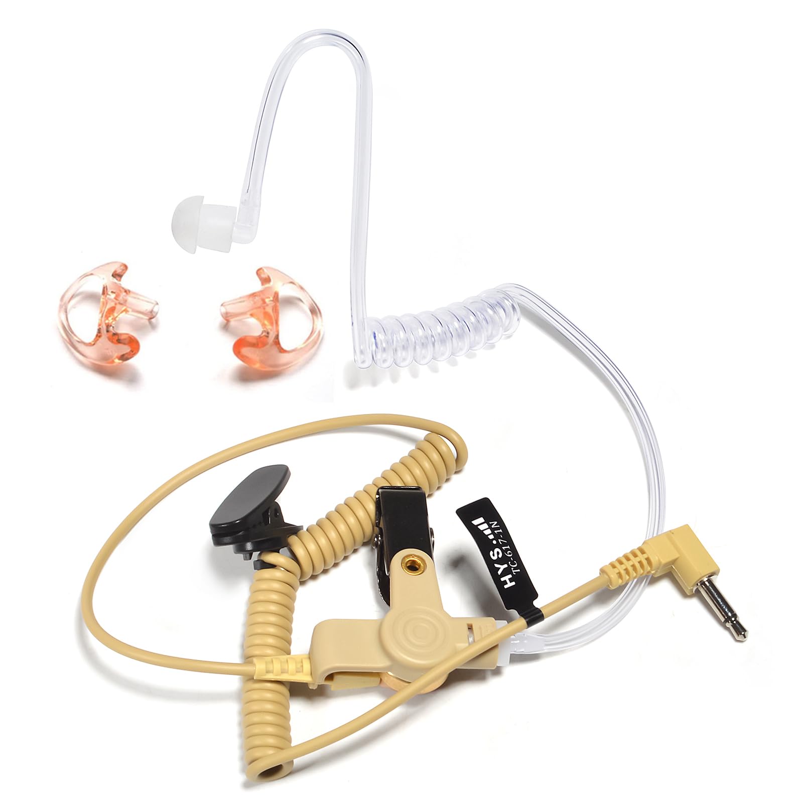 Auriculares de vigilancia de 3,5 mm para comunicación discreta en eventos y escoltas 8