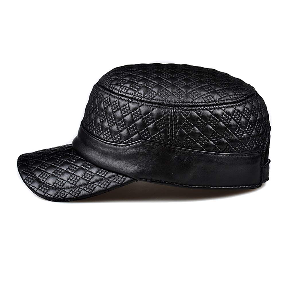 DongBao Cappellini Militari,Uomo Cappello da Baseball in Pelle Berretto con Visiera,Berretto da Baseball,Cappellino Autunno/Inverno