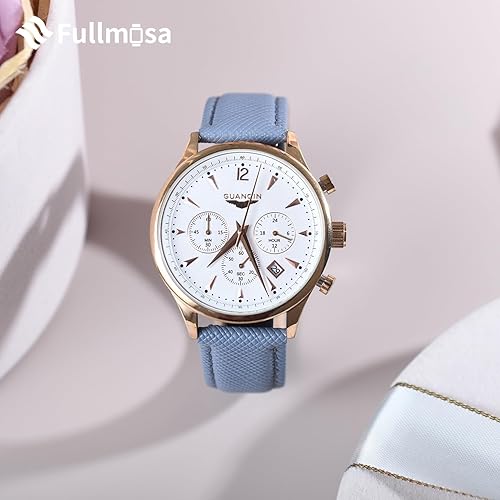 Miniatura 3 de Fullmosa Correa de reloj de piel de 0.709 in con cierre de metal inoxidable compatible con Garmin Vivoactive 4SVivomove 3SActive SVenu 2SMove 3S,