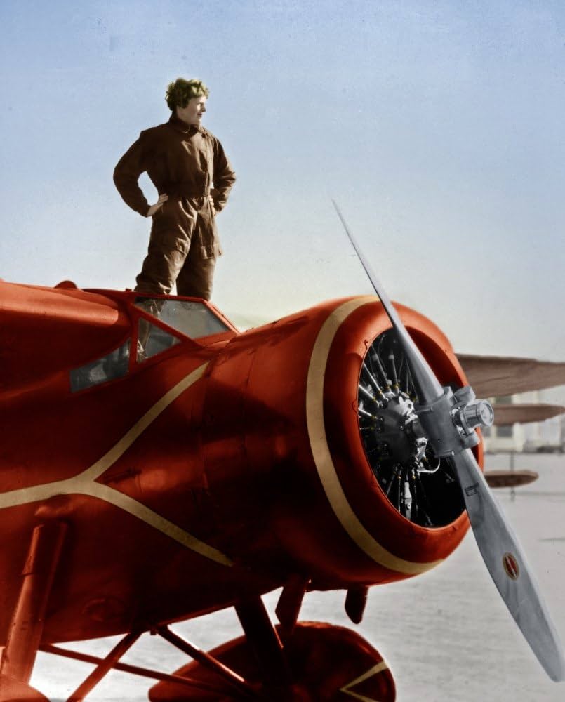 Amazon.com: Posterazzi Amelia Earhart (1897-1937). /Namerican Aviator. Photographed With Her Lockheed Vega Monoplane C1932. Poster Print by, (18 x 24): Posters & Prints amazon-com-posterazzi-amelia-earhart-1897-1937-namerican-aviator-photographed-with-her-lockheed-vega-monoplane-c1932-poster-print-by-18-x-24-posters-prints
