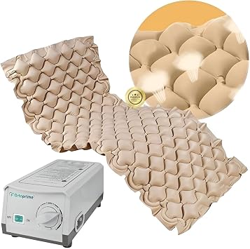 OrtoPrime Alternating Pressure Mattress with Quiet Pump   130 Air Cells Anti-Decubitus Air Mattress   Anti-Bedsore Air Mattress with Compressor   Pressure Relief Mattress 200x90x7cm