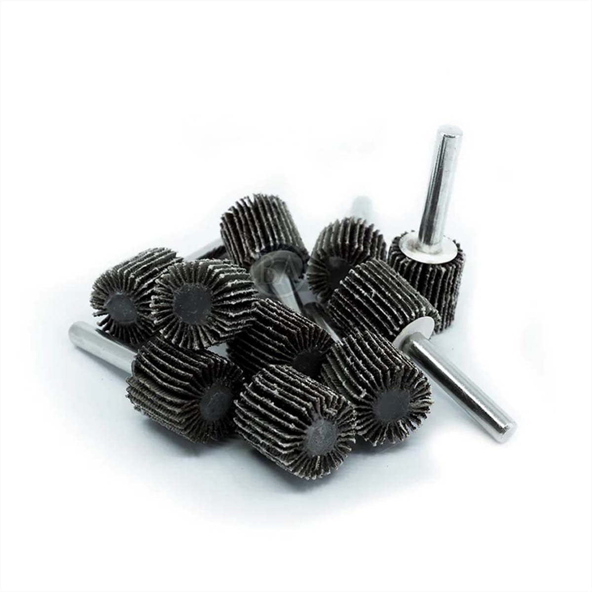 Benchmark Abrasives 3/4" x 3/4" Aluminum Oxide Flap Wheel with 1/4" Shank Mounted, Perfect for Woodworking Grinding Polishing Rust Paint Removal (10