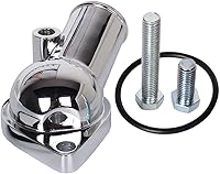 Vista 1 de CarBole - Caja de termostato de cuello de agua cromado de 21 grados para Chevy V8 5.7L 350 454 Bloque pequeño/grande