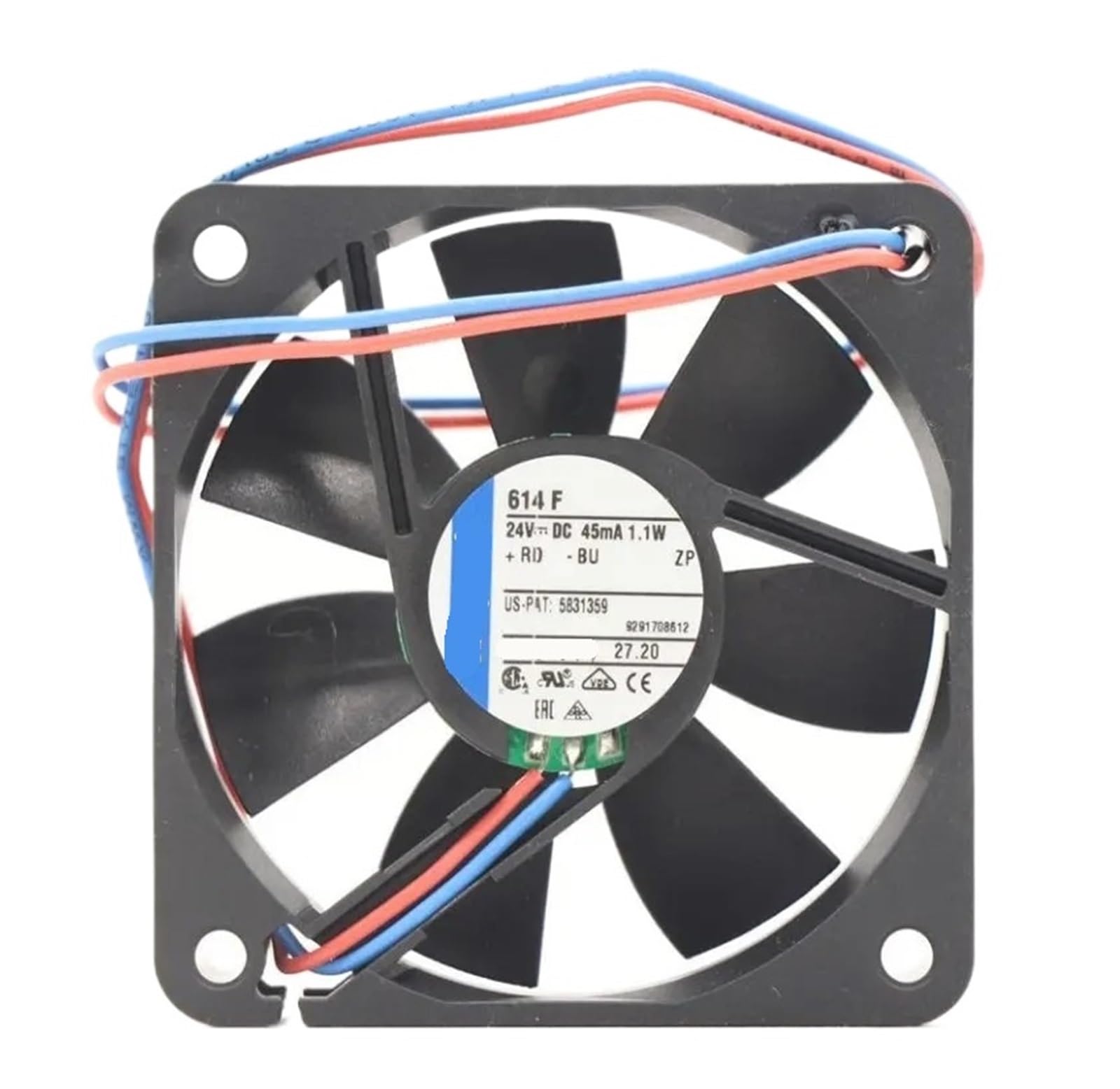 YMUGUEGH 614F 24V DC 1.1W 6015 60x60x15mm 6cm 3900RPM Cooling Fan