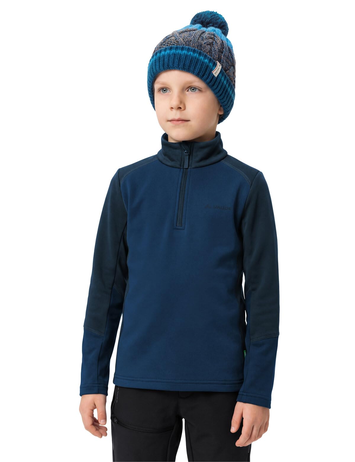 VAUDE Kids Livigno Halfzip, Funzionale e Avvolgente Felpa in Pile per Piccoli Atleti, Materiale Elastico e Avvolgente