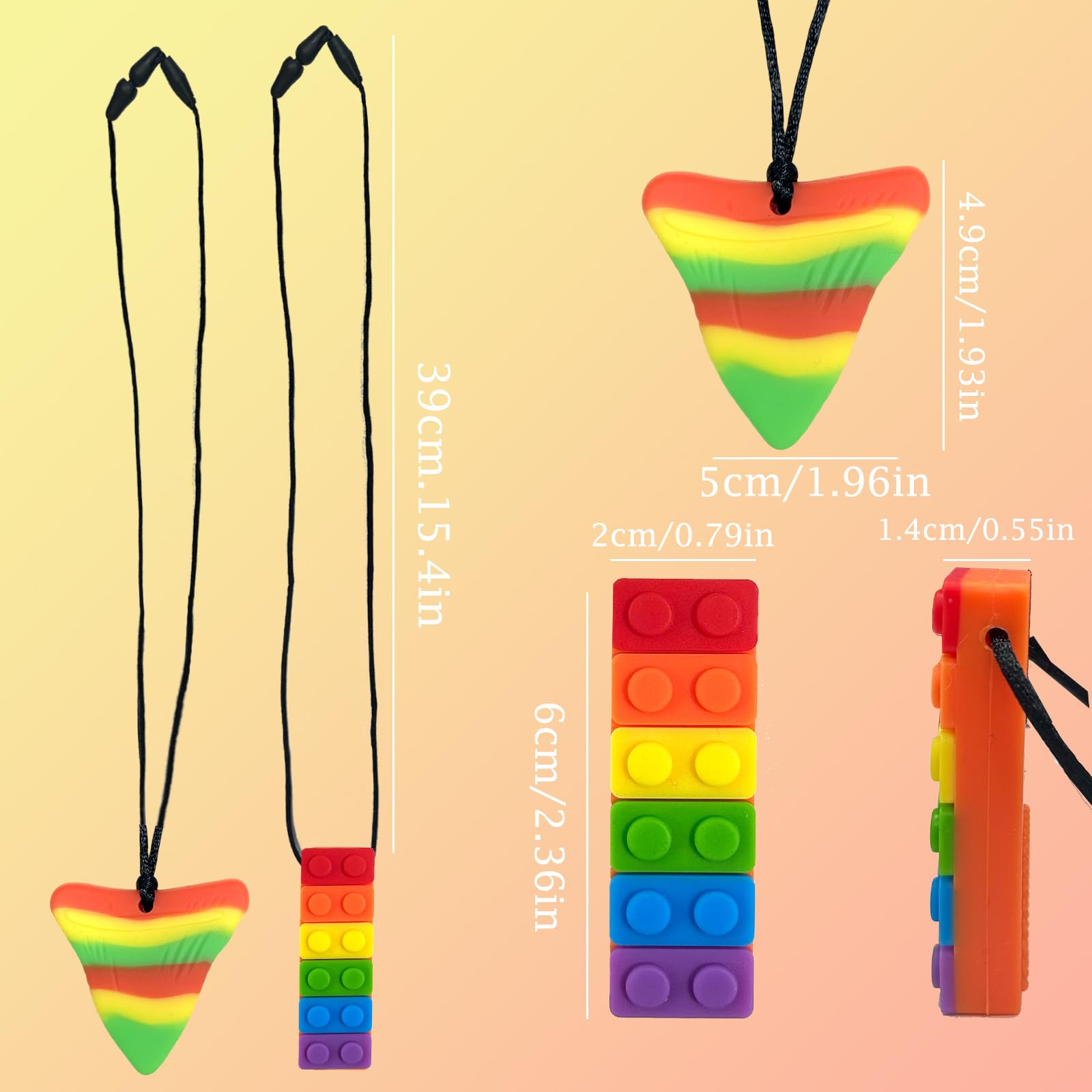Felicify Sensory Chew Toys for Autistic Children Chew Necklace for Sensory Kids Sensory Chew Necklace, Chewelry Necklace - Image 2