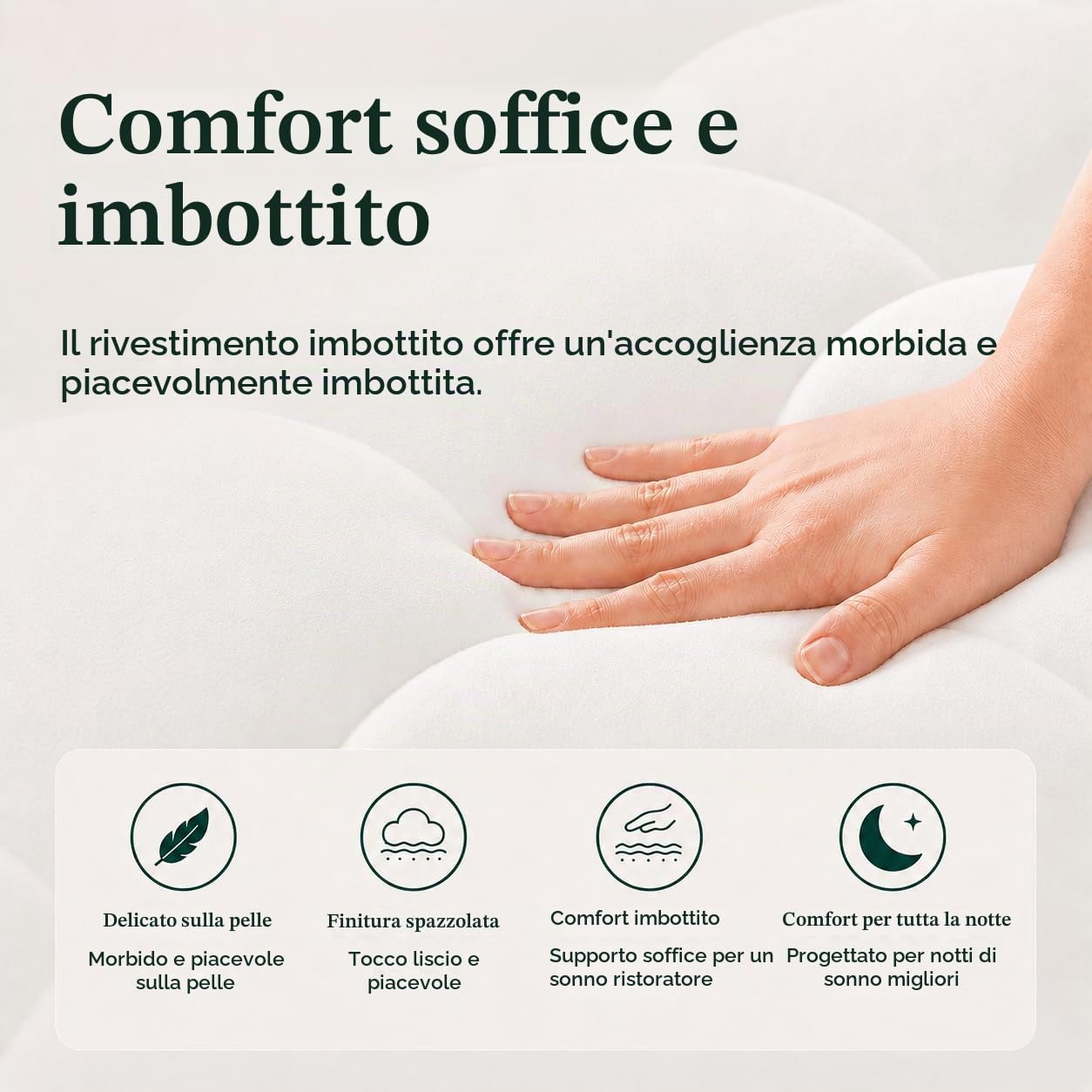 Zinus Coprimaterasso 140 x 190 cm, spessore 10 cm, schiuma a flusso d'aria rinfrescante, comfort ergonomico, traspirante, lavabile in lavatrice