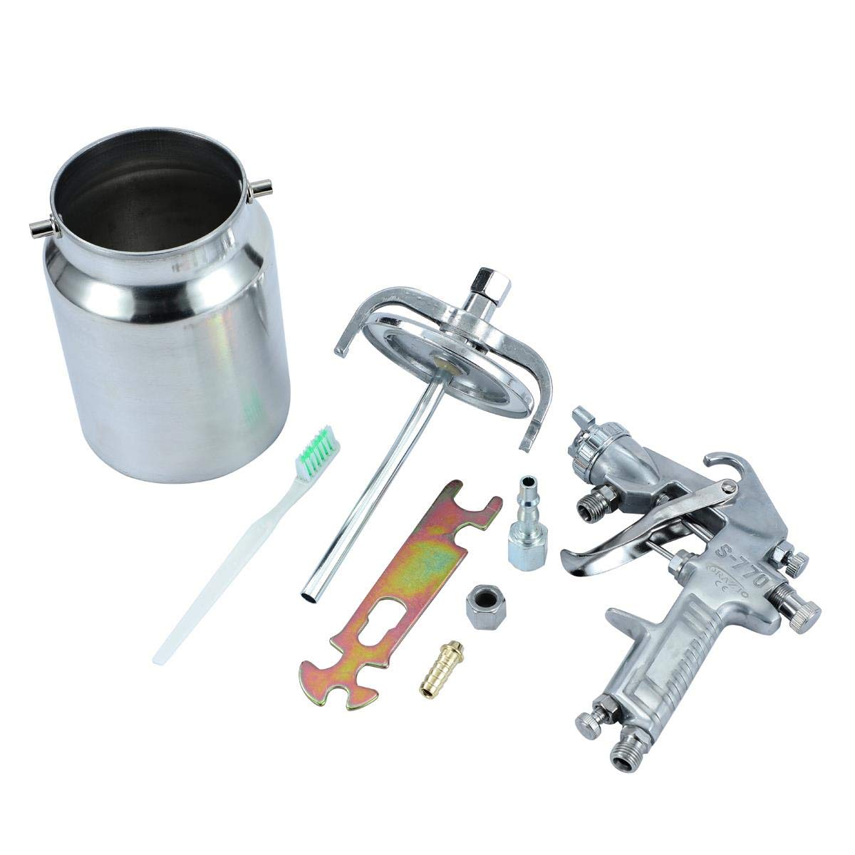 ORAZIO Pistola a Spruzzo per Verniciatura ad Aria, Pistola per Verniciatura ad Aria per Auto Camion Capacità 1000 ml Ugello 2 mm 221250A