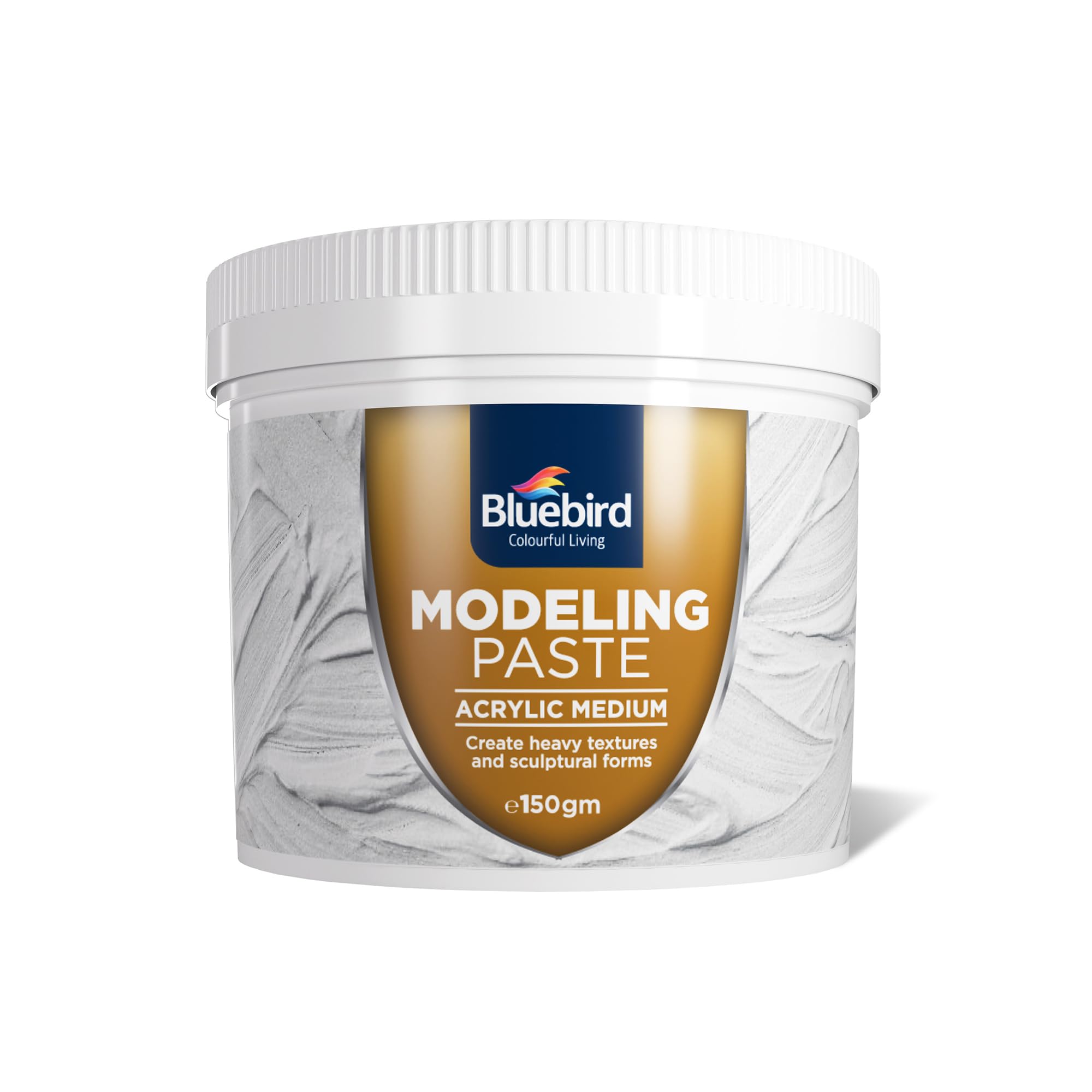 Bluebird Modeling Paste 5.5 oz / 150 GM - High Density, Acrylic Medium - For Adding Texture, Thickness, Dimensions