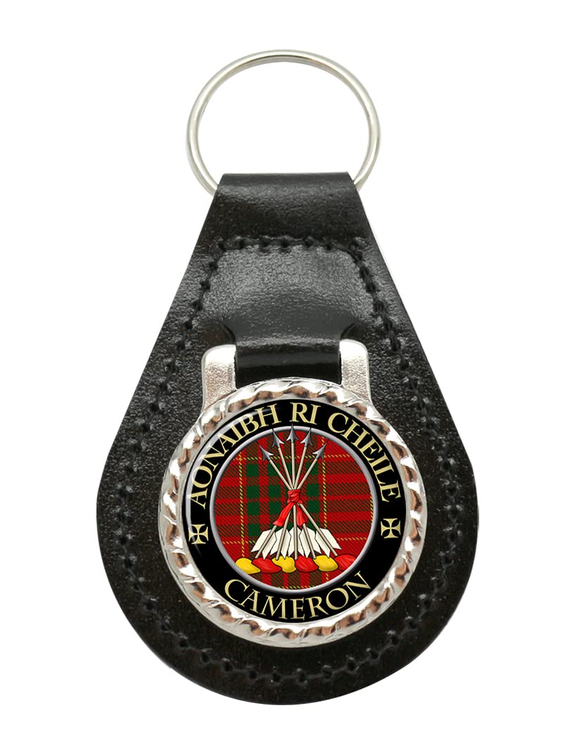 Giftshop UK Cameron Scottish Clan Leather Key Fob