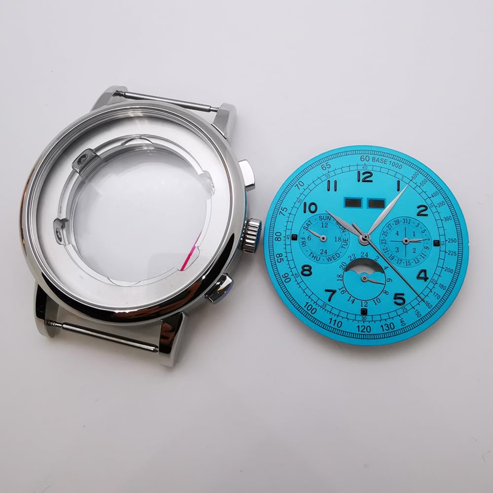 Pargues 42MM koperta zegarka ze stali nierdzewnej + tarcza + akcesoria do wskazówek pasujące mechanizmu ST1655