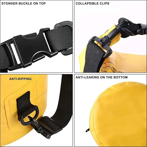 Miniatura 5 de LINHUAAOO Mochila impermeable Dry Bag  Saco de compresión seca compacta con parte superior enrollable que mantiene el equipo seco para kayak,