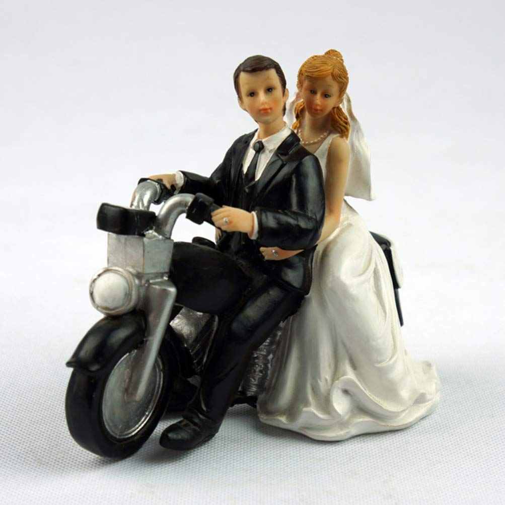 Hochzeitstortenfigur Brautpaar aus Kunstharz für Hochzeitsfeier | Tortenaufsatz Dekoration, für Feierlichkeiten, Formstabil und Farbbeständig