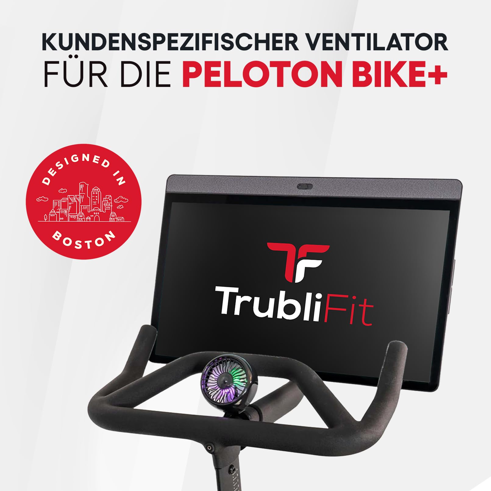 TrubliFit Ventilator für Peloton Bike & Peloton Laufband – Zubehör für Peloton – Passend für Original Bike, Bike+ oder Tread – Keine Batterien oder Aufladen erforderlich
