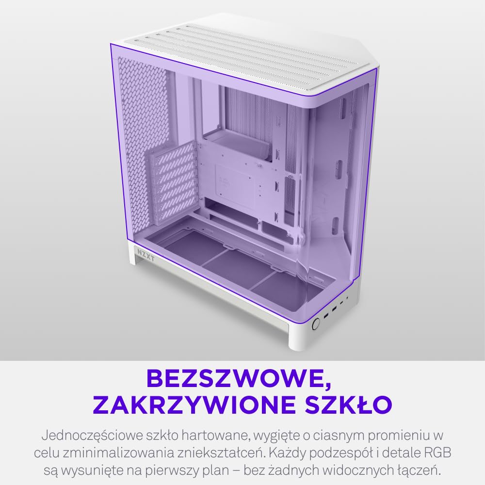 NZXT H6 - Kompaktowa Obudowa PC ATX Dwukomorowa - Biały | Dwukomorowa obudowa ATX na 10 wentylatorów 120mm i chłodnice 360mm, zgodna z płytami głównymi back-connect.