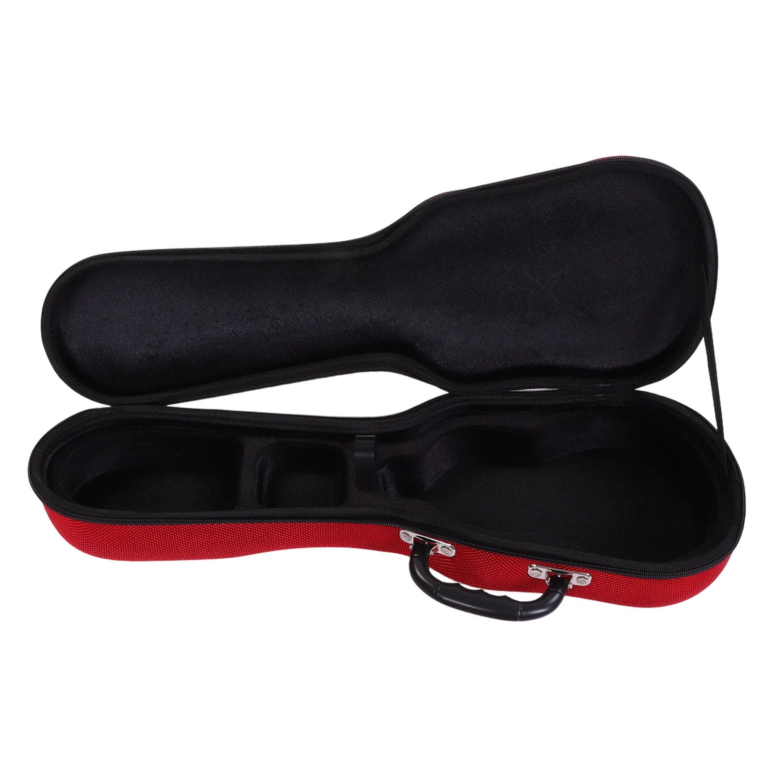 SUNGOOYUE Pokrowiec na gitarę akustyczną, Pokrowiec z Poliestru 1200D, na Ukulele z Paskiem ramię, Ergonomiczny Uchwyt do Przechowywania Ukulele 21 Cali, dla Muzyków (czerwony)