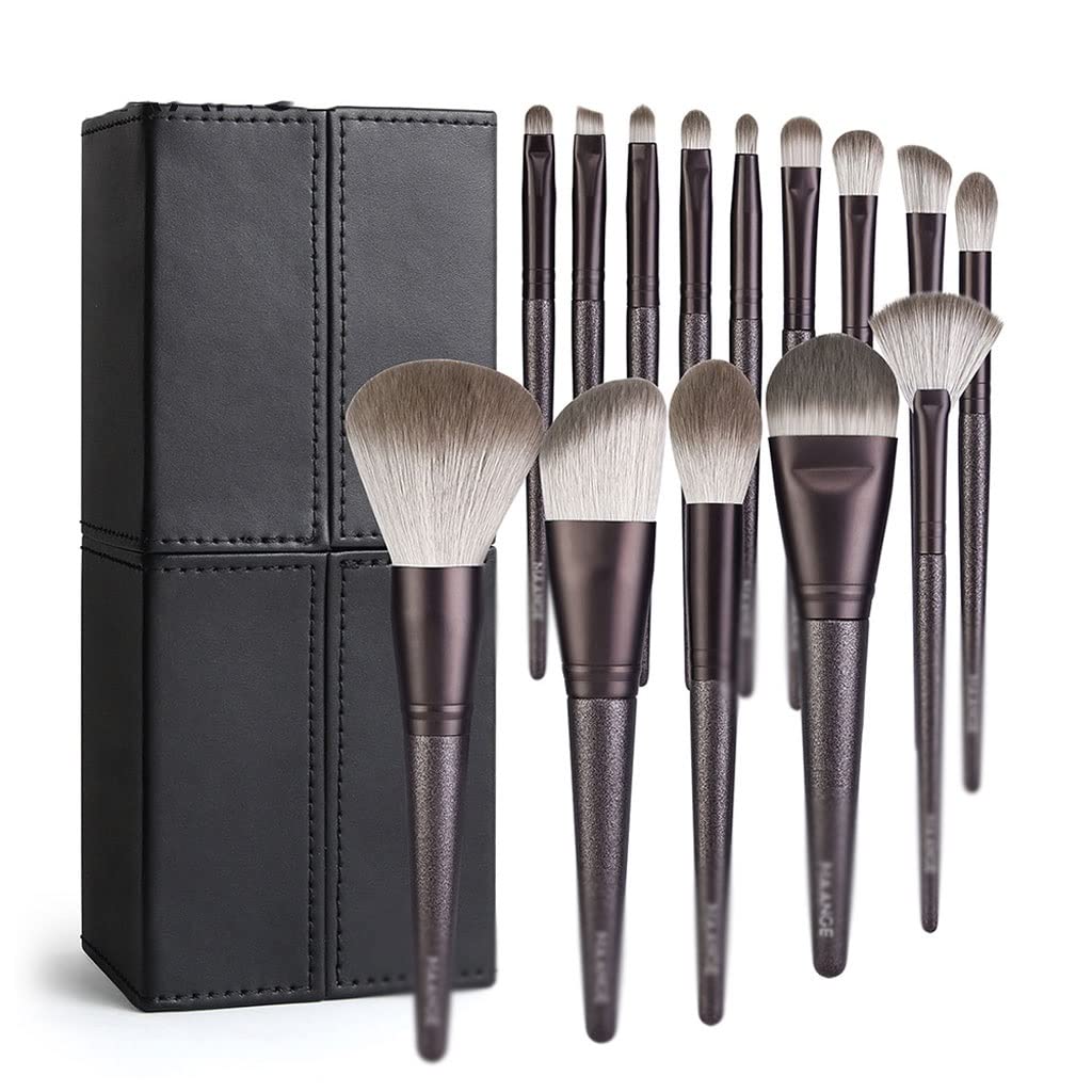14-teiliges Make-up-Pinsel-Set mit Halter, Gesichtsgrundierung, großes Puder, Rouge, Lidschatten, Concealer, Beauty-Make-up-Tools