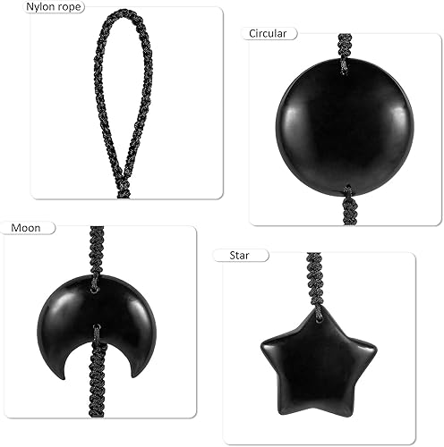 Miniatura 4 de rockcloud Adorno colgante hecho a mano con estrellas y luna, cristales curativos, decoración para el hogar, oficina, automóvil, para yoga,