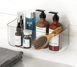 Etagère de Douche Sans Perçage Panier de Salle de Bain Auto-adhésif Organisateur d'étagère Murale Pour Salle de Bain et Cuisine, Simple d'Installation