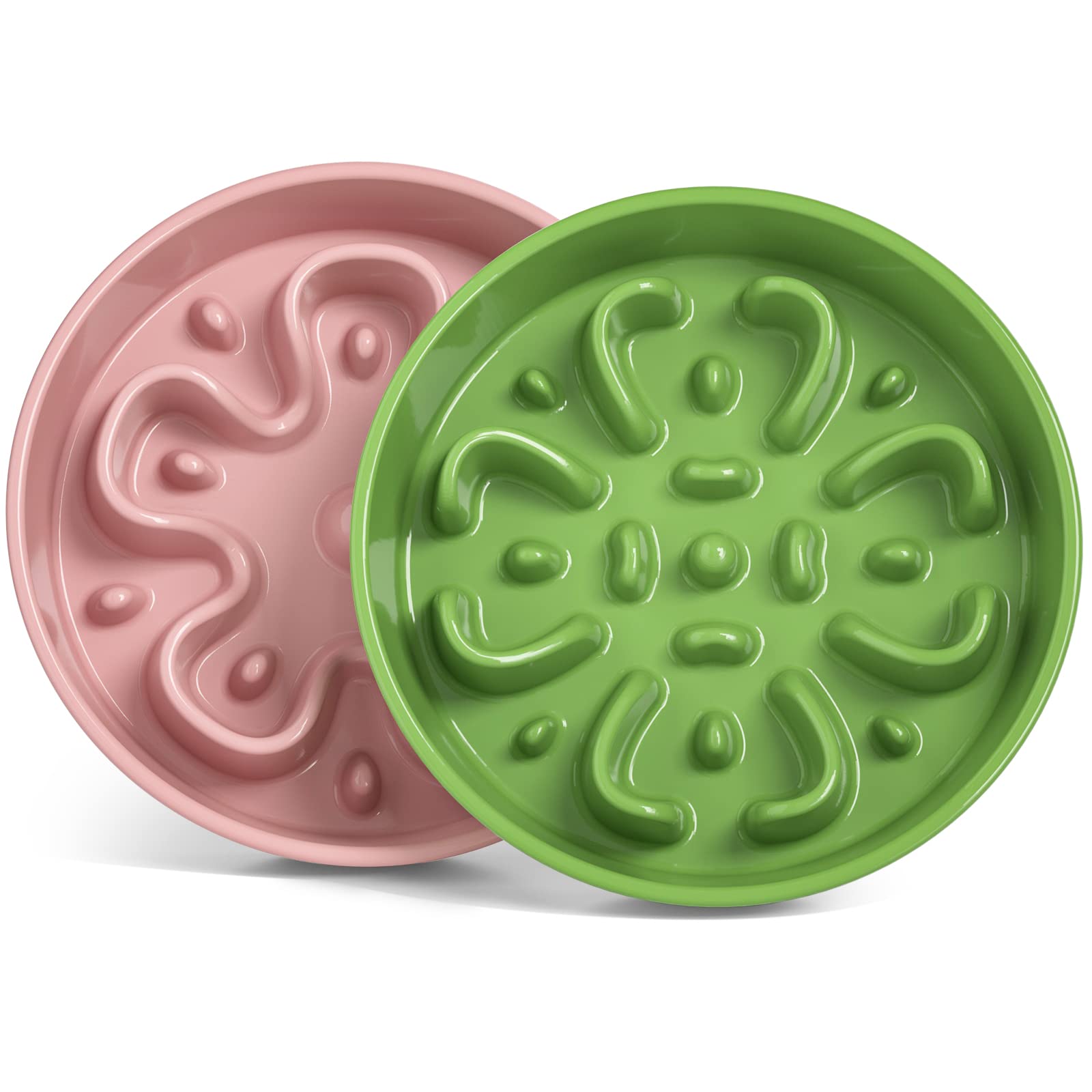 LE TAUCI Dog Slow Feeder Bowl Ceramic, 3 Cups Slow Feeding Dog Bowl Medium Large Breed, Maze Dog Bowl for Fast Eaters, Dog Dishes to Slow Down Eating, Puzzle Dog Food Bowl, Dog Maze Bowl