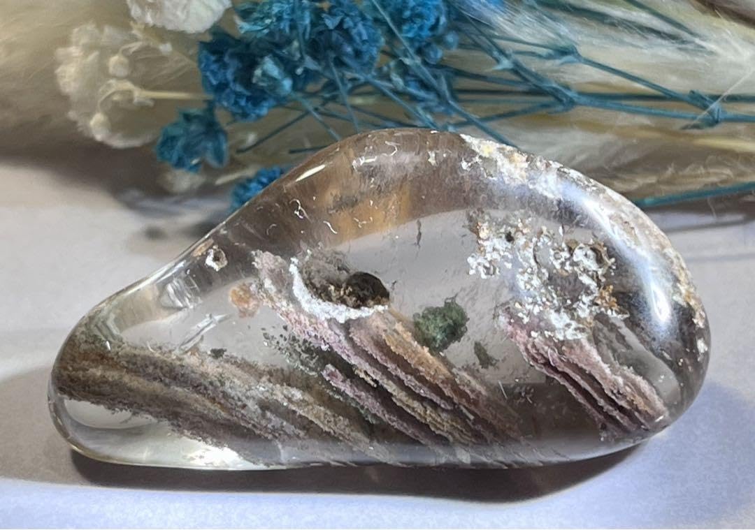 Amazon.co.jp: ガーデンクォーツ 原石 タンブル 苔入り水晶