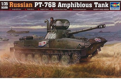 Trumpeter 1/35 Kit de modelo de tanque anfibio ruso PT-76B