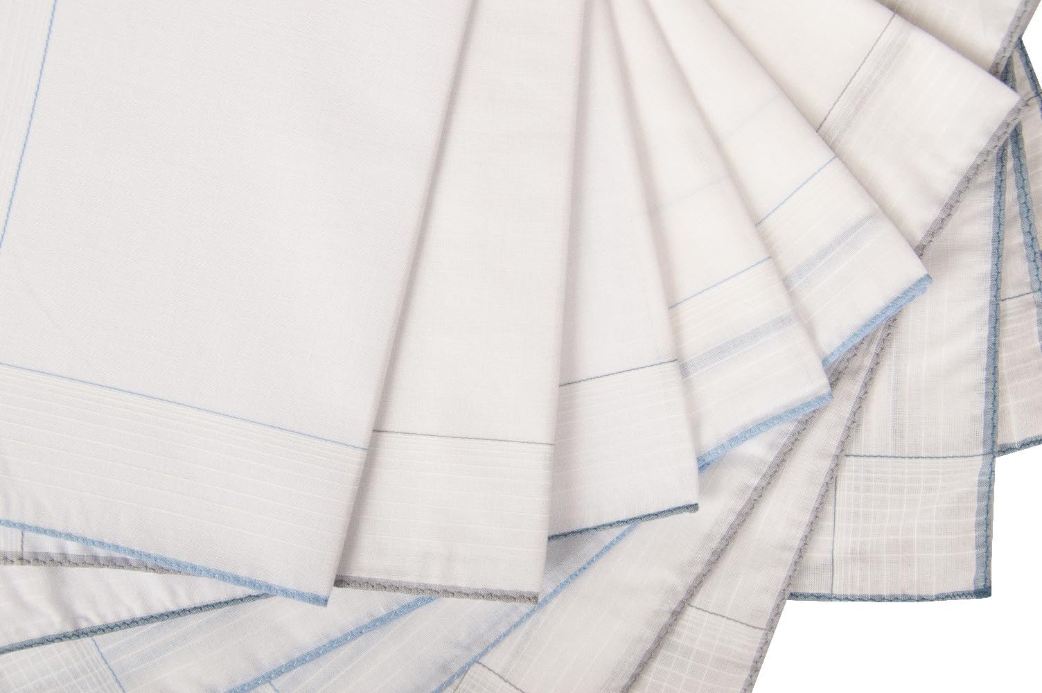 Fazzoletti uomo PEROFIL in tessuto di puro cotone scatola 12 pezzi cm.45x45 articolo VPRT00277, P204 Fondo bianco, Taglia unica