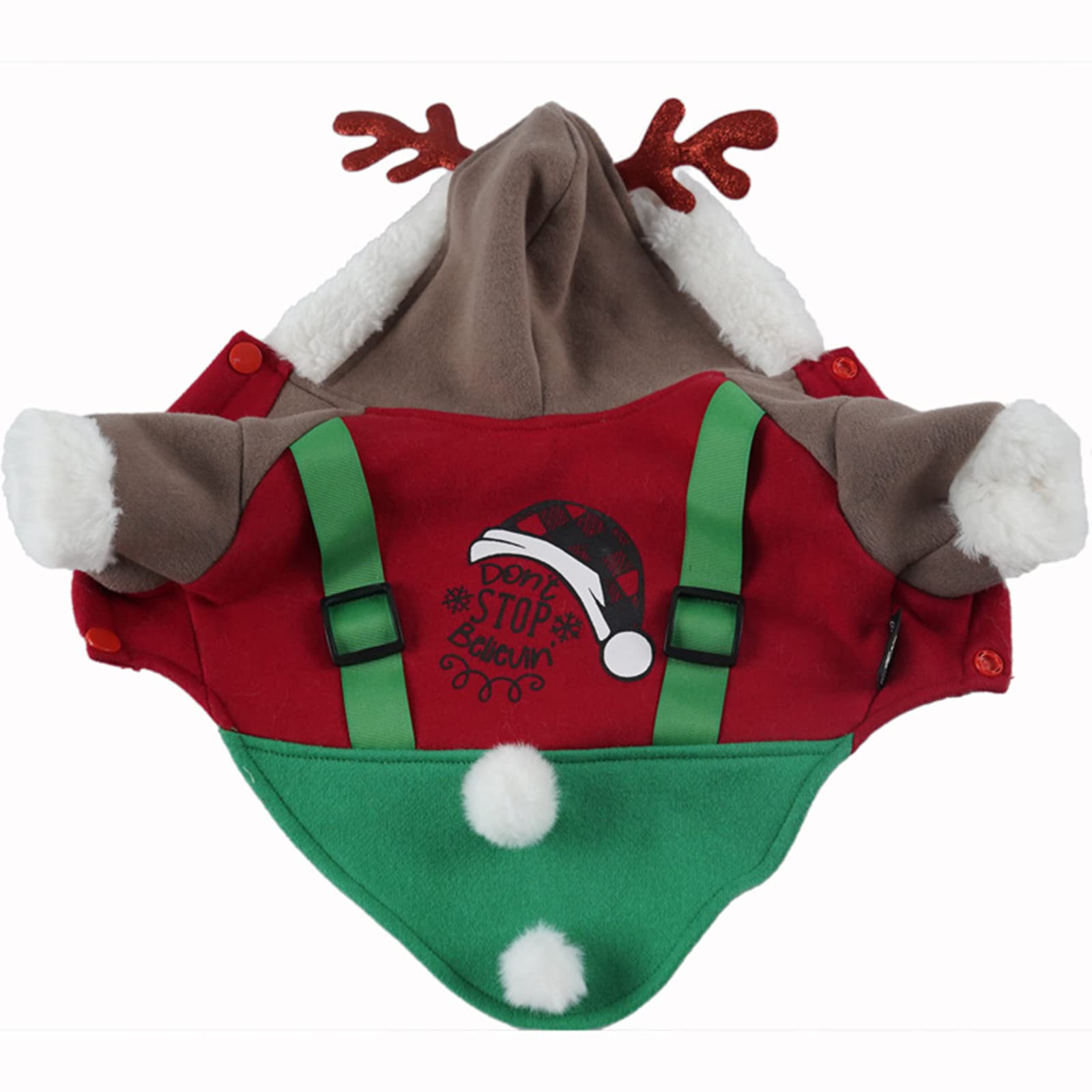 Cappotto Natalizio Per Cani E Gatti - Felpa Con Cappuccio Pupazzo Di Neve, Taglia L, Per Autunno E Inverno - Foto 4