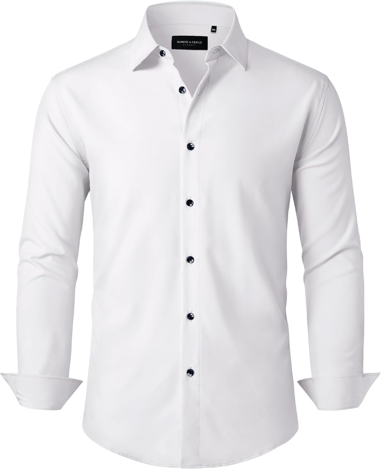 Alimens & Gentle Mens Dress Shirts Stretch Long Sleeve Formal Business Wedding Button Down Shirt Wrinkle Free Alimens & Gentle Mens Dress Shirts Stretch Long Sleeve Formal Business Wedding Button Down Shirt Wrinkle Free